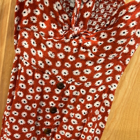 Faithfull The Brand Floral Red Mini Dress - Picture 7 of 13